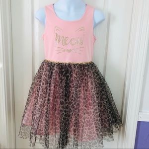 Pink and Violet Tulle Girls Cat Dress Size 12